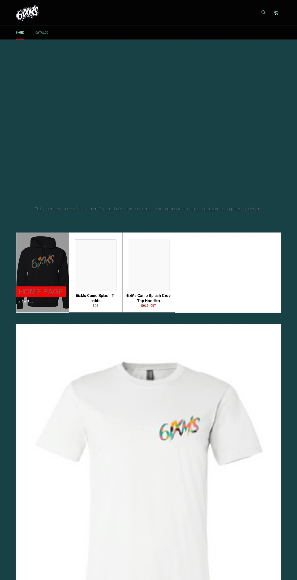 6ixms.com shopify website screenshot