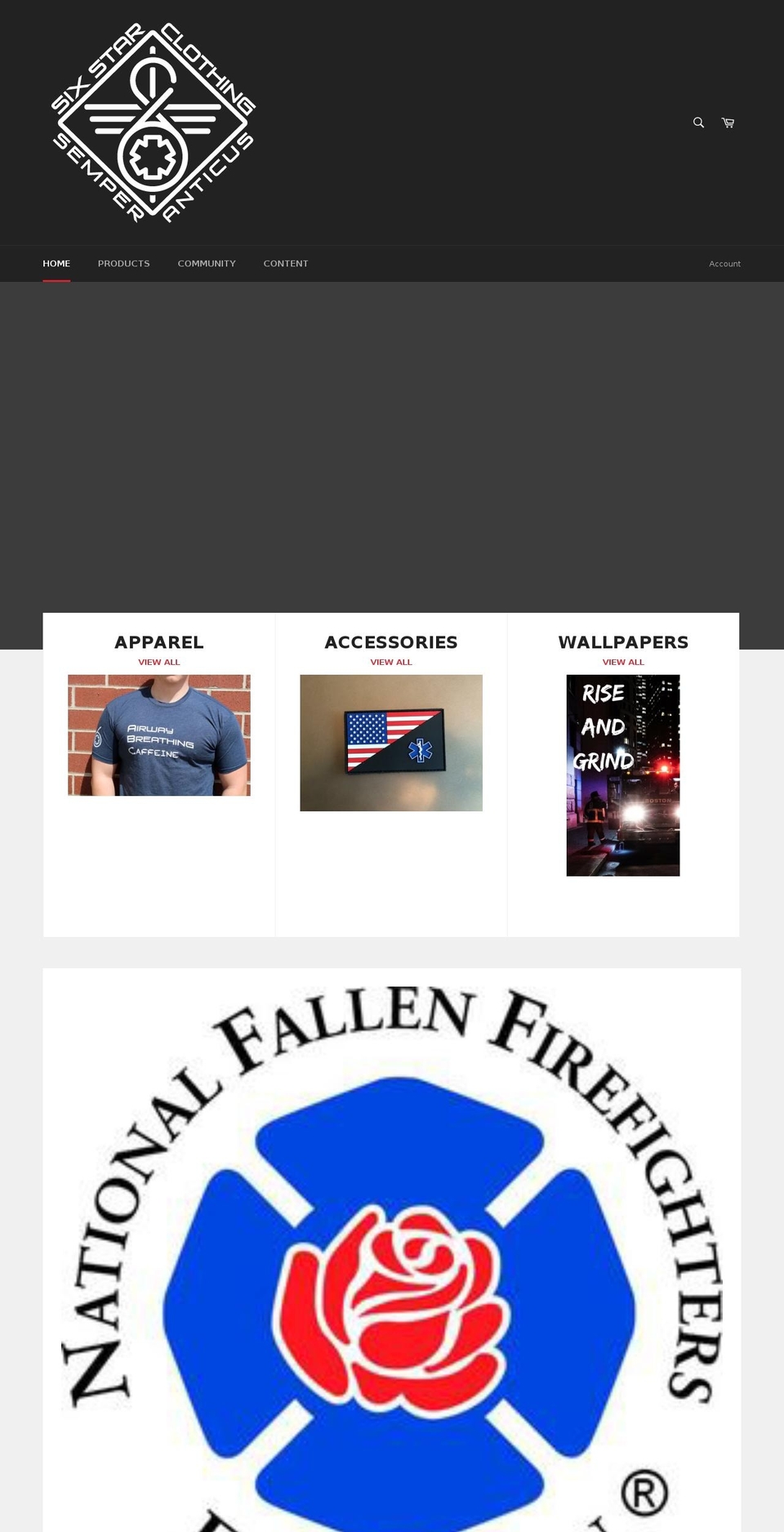 6starclothing.com — Shopify storefront screenshot