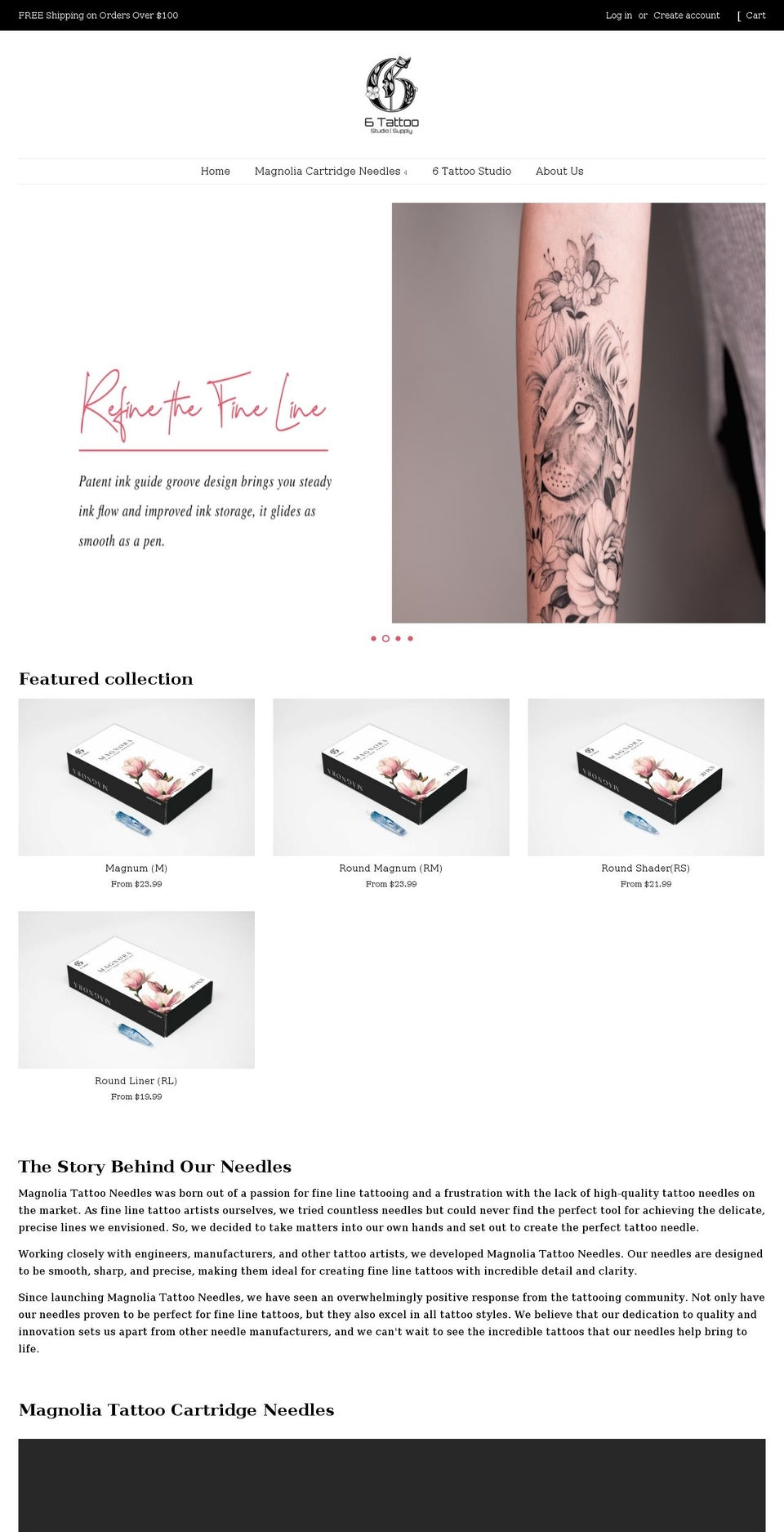 6tattoosupply.com shopify website screenshot