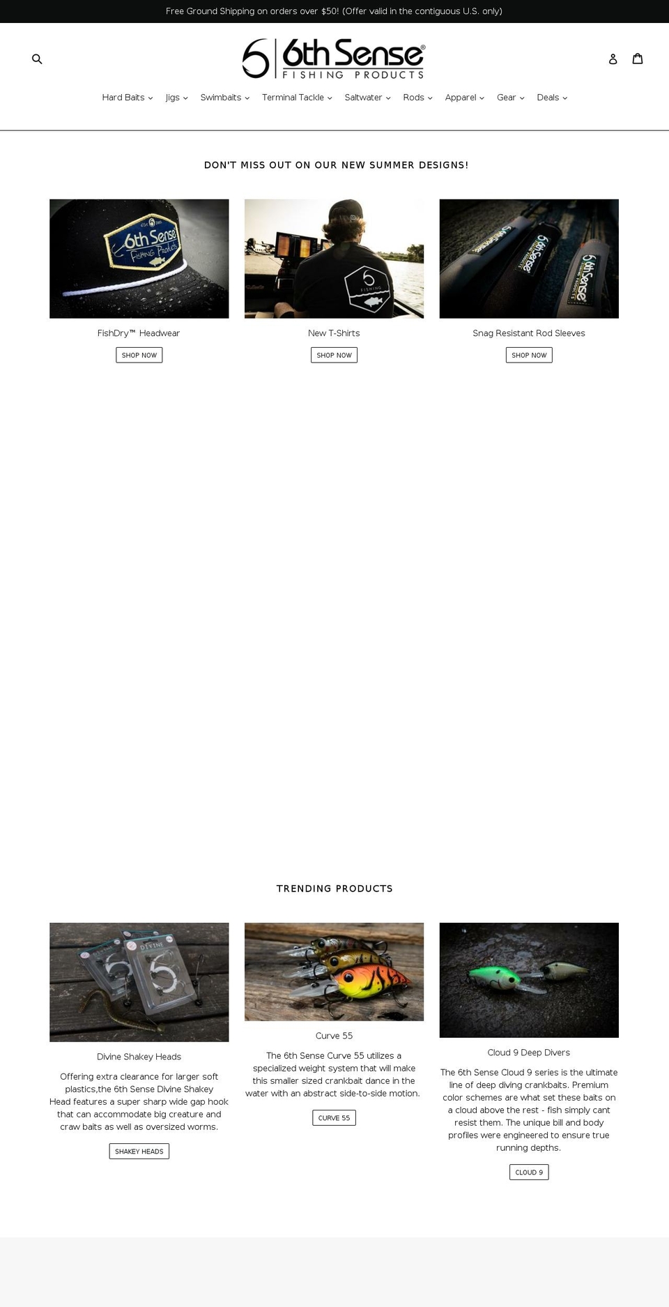 6thsenselures.com — Shopify storefront screenshot