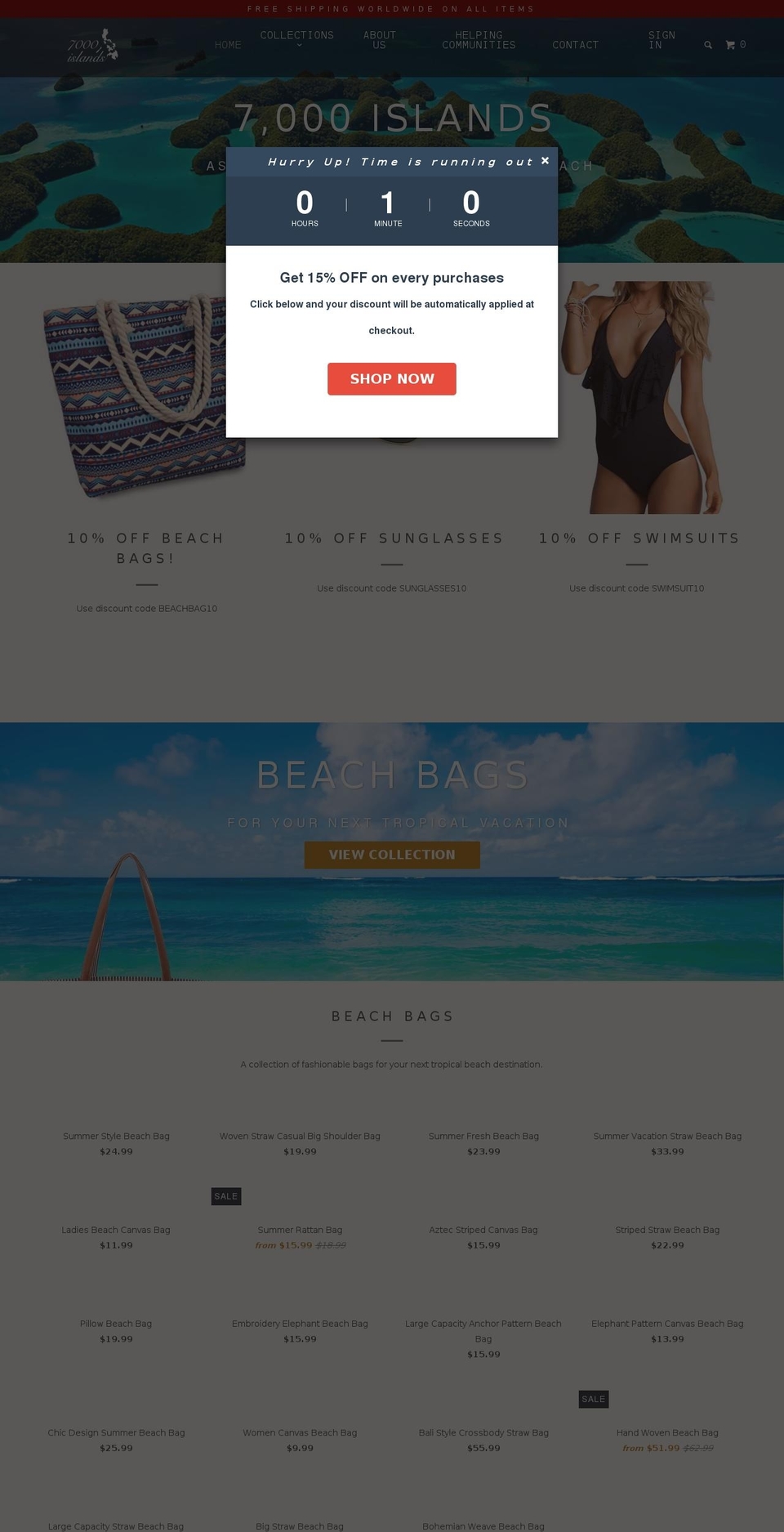 7000-islands.com — Shopify storefront screenshot