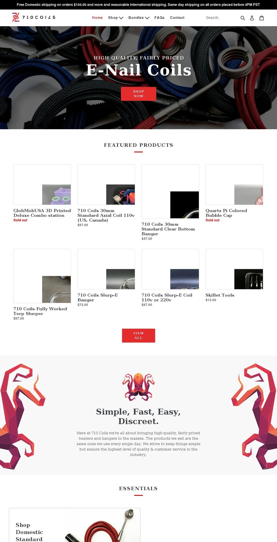 710coils.com shopify website screenshot