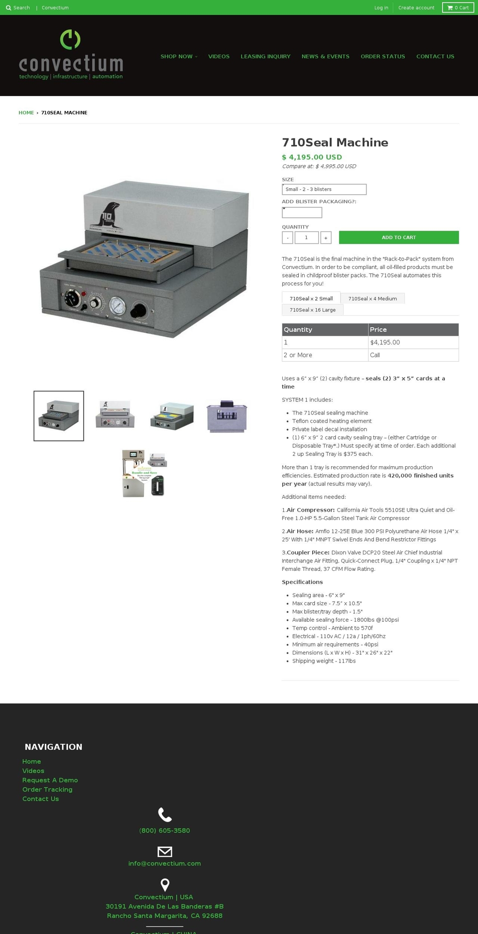 710seal.com — Shopify storefront screenshot