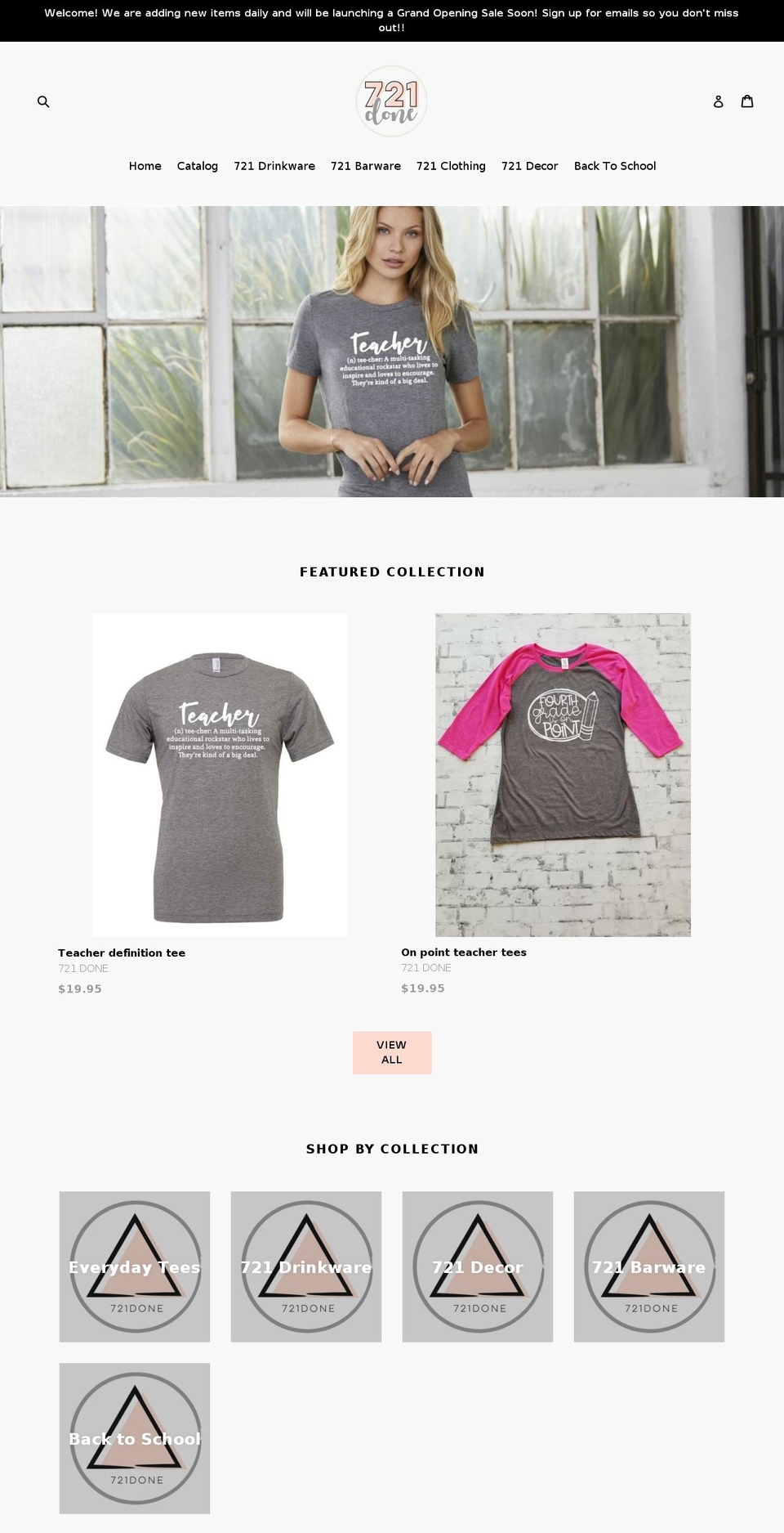 721done.com — Shopify storefront screenshot