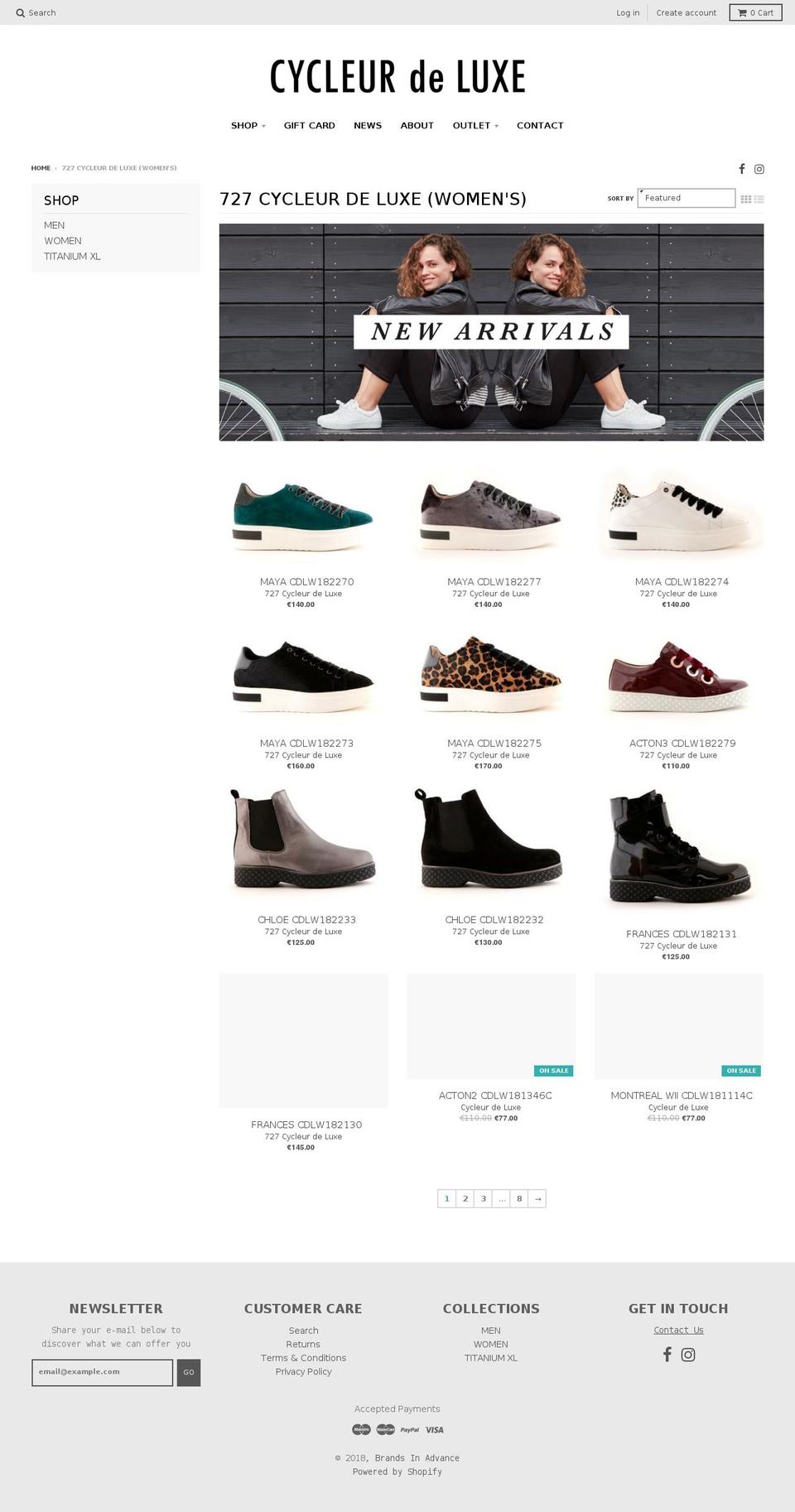 727cycleurdeluxe.com — Shopify storefront screenshot
