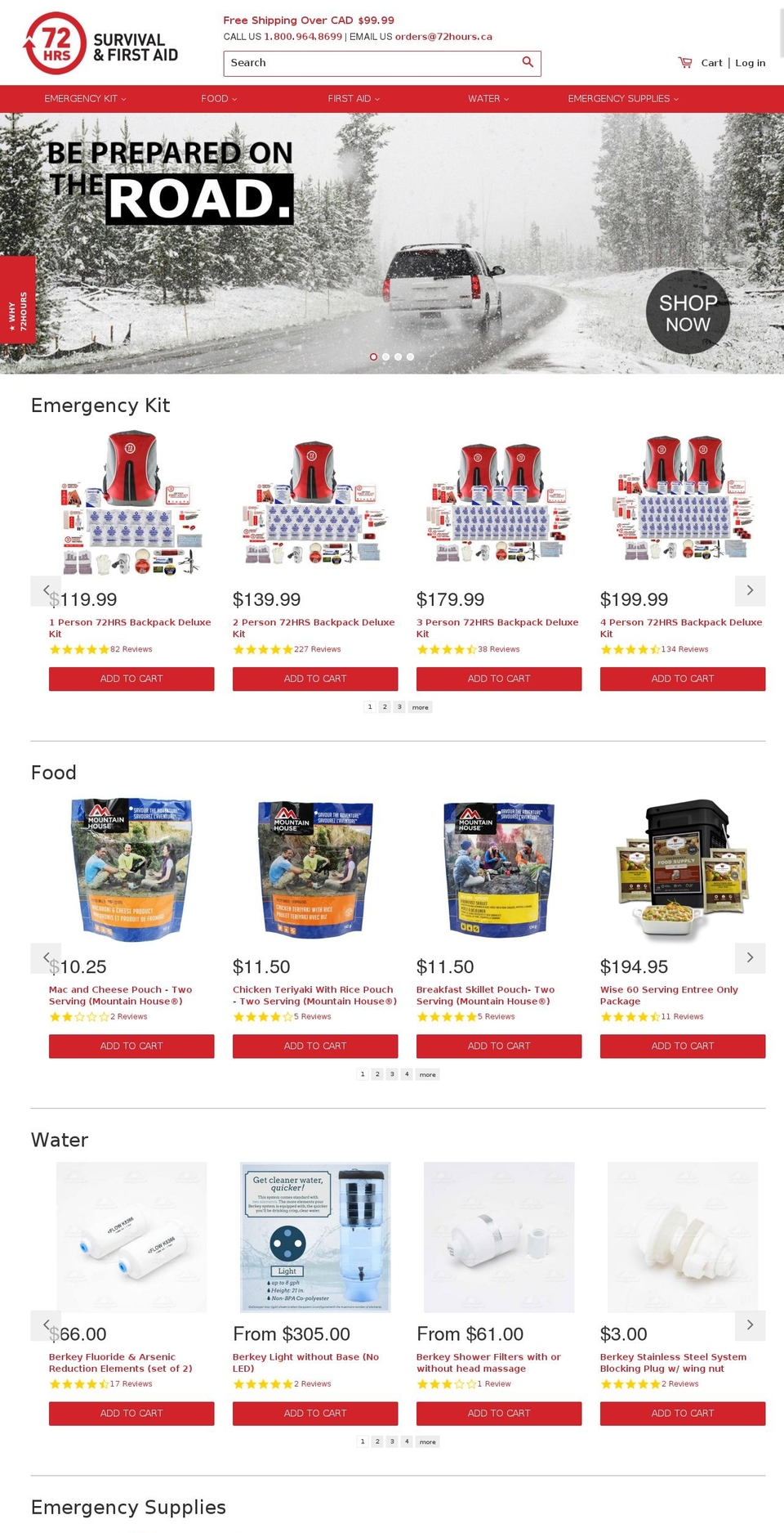 72hrs.ca shopify website screenshot