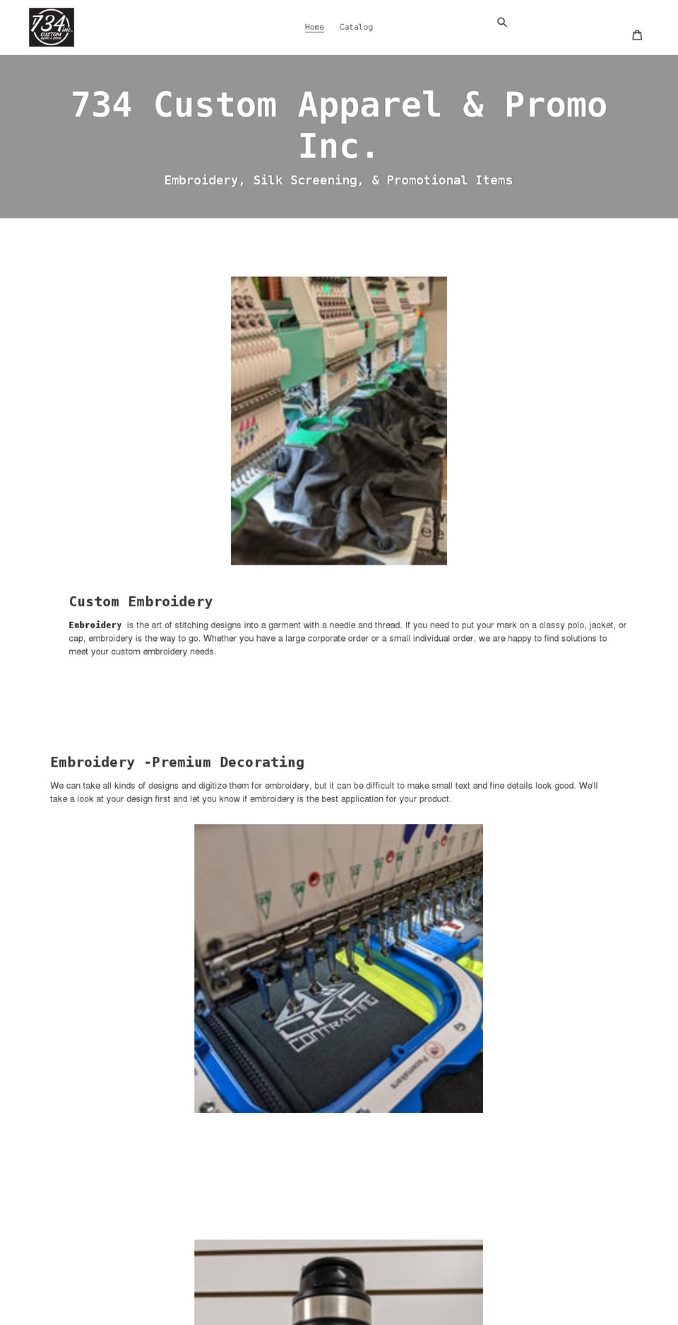 734inc.com shopify website screenshot
