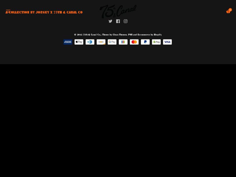 75thandcanal.com — Shopify storefront screenshot
