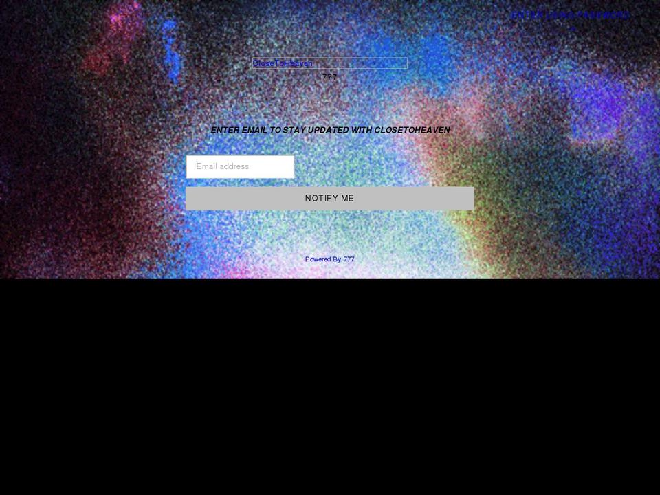 777closetoheaven.com shopify website screenshot