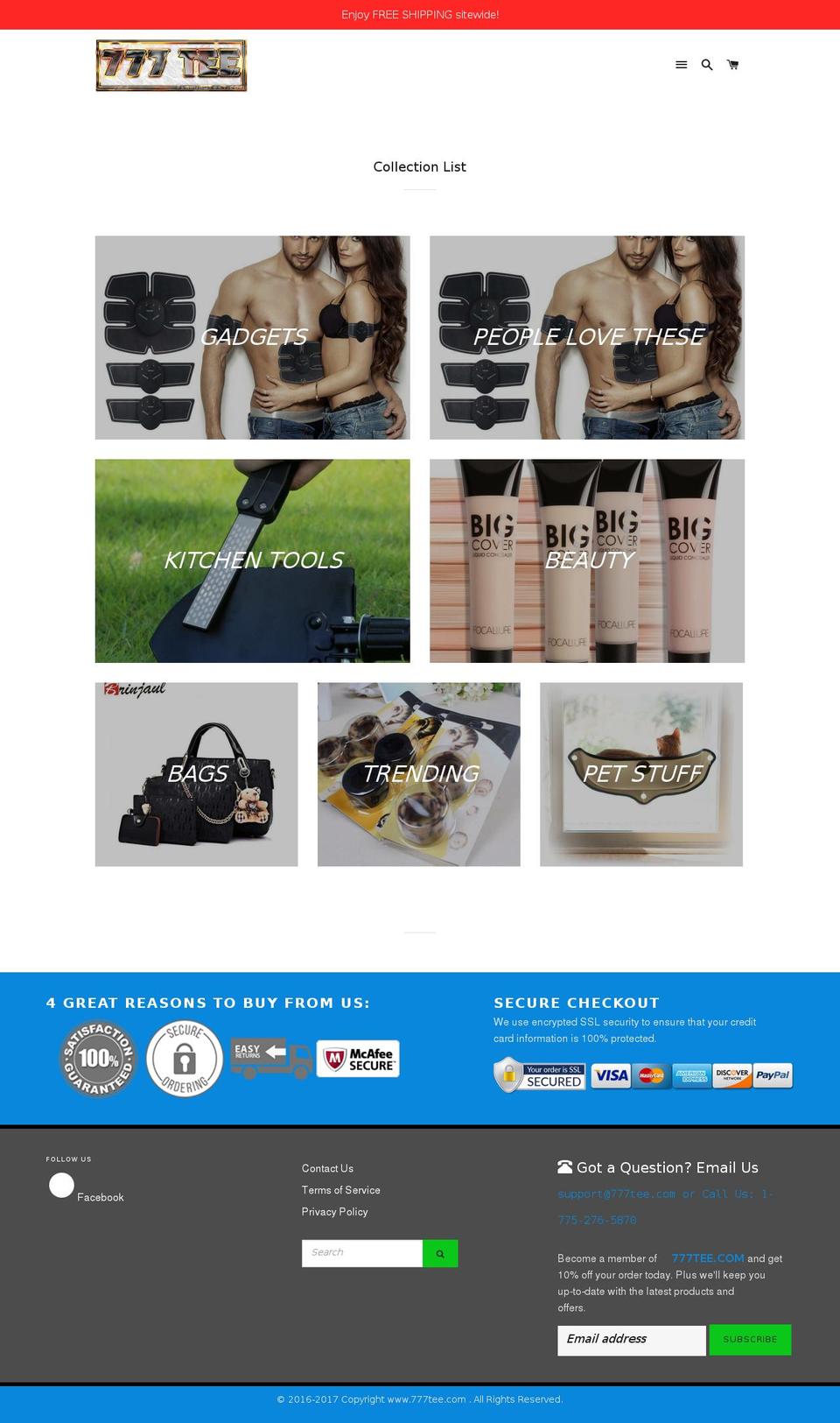 777tee.com — Shopify storefront screenshot
