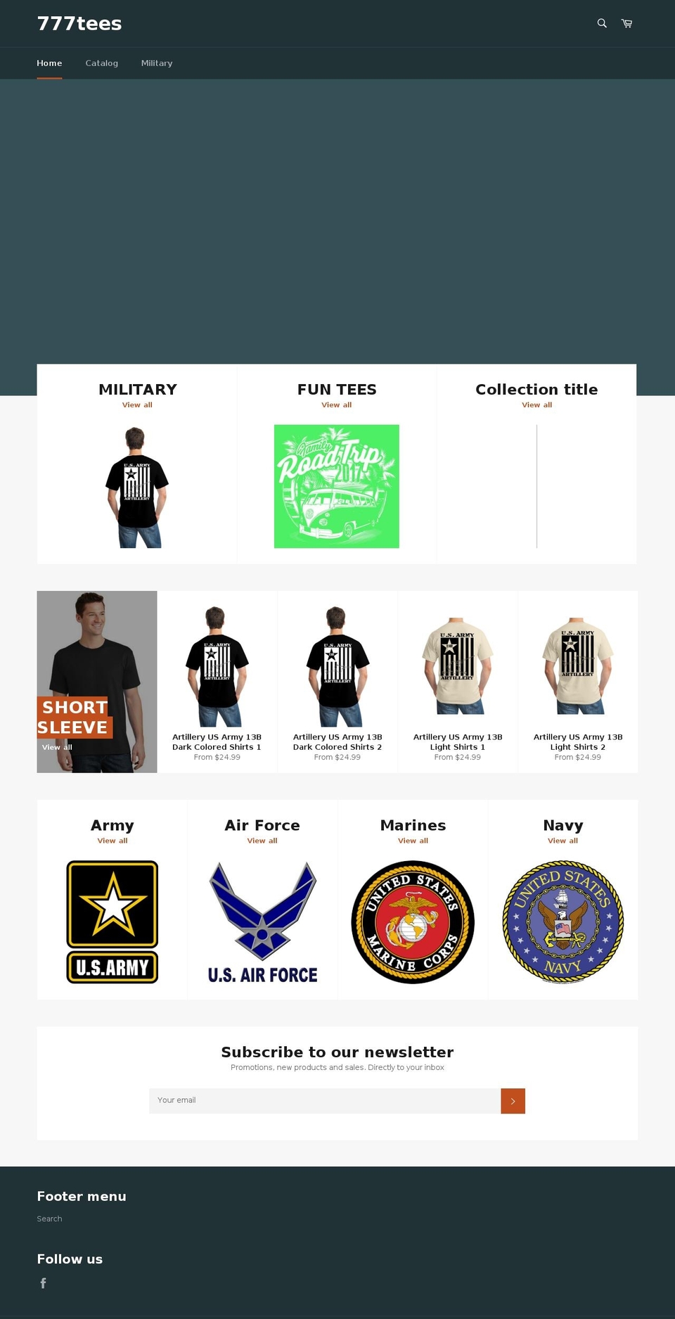 777tees.com shopify website screenshot