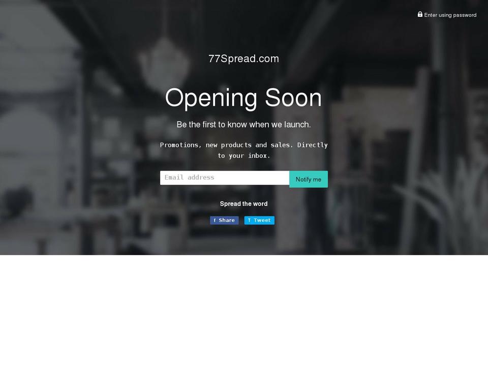 77spread.com shopify website screenshot