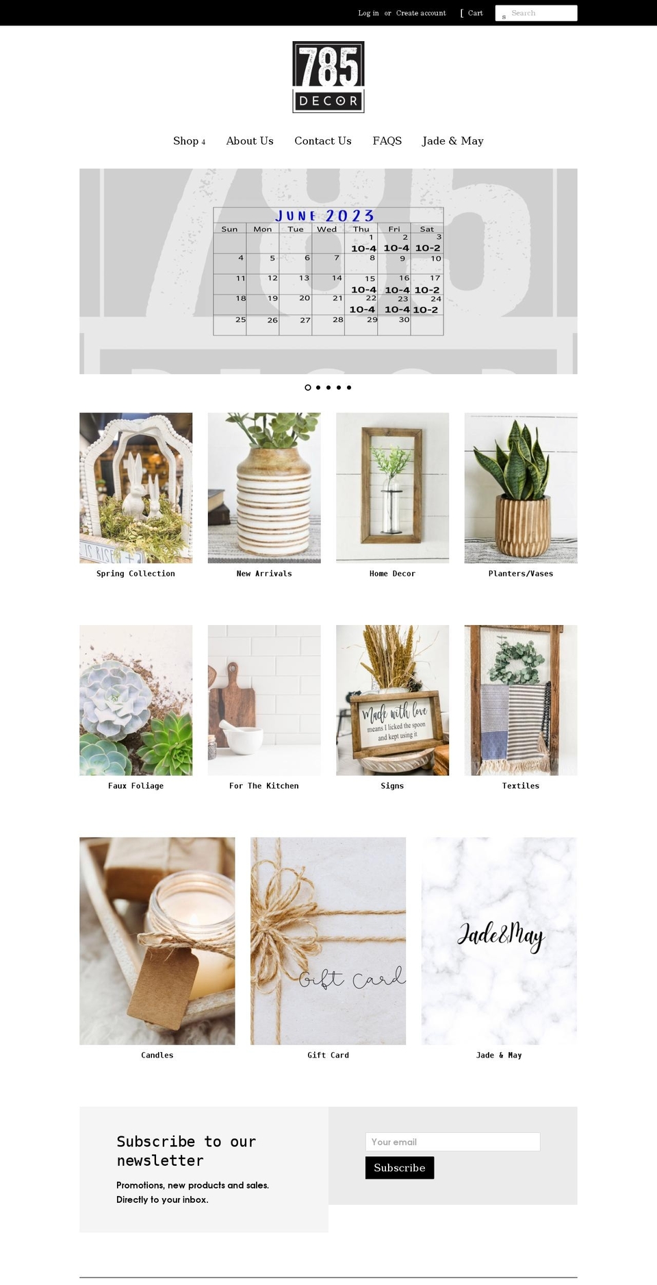 785decor.com shopify website screenshot