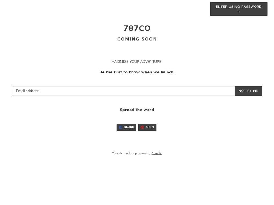 787co.com — Shopify storefront screenshot