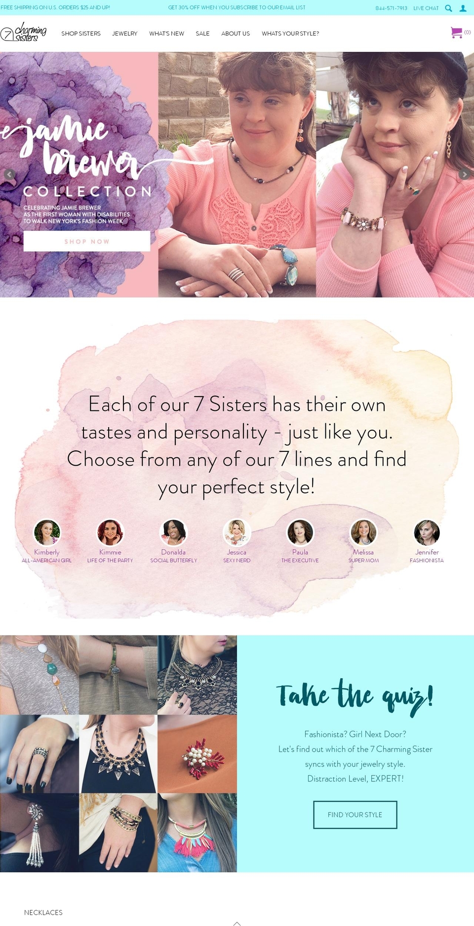 7charmingsisters.com shopify website screenshot