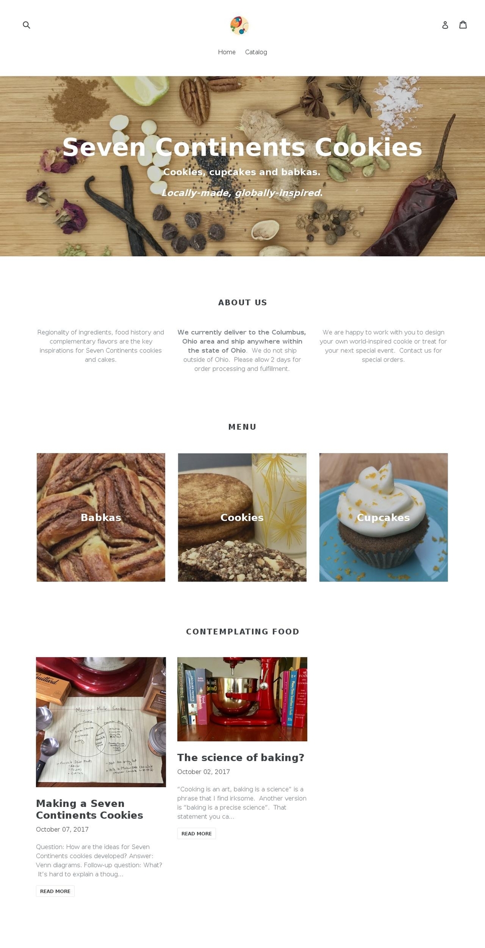 7continentscookies.com — Shopify storefront screenshot