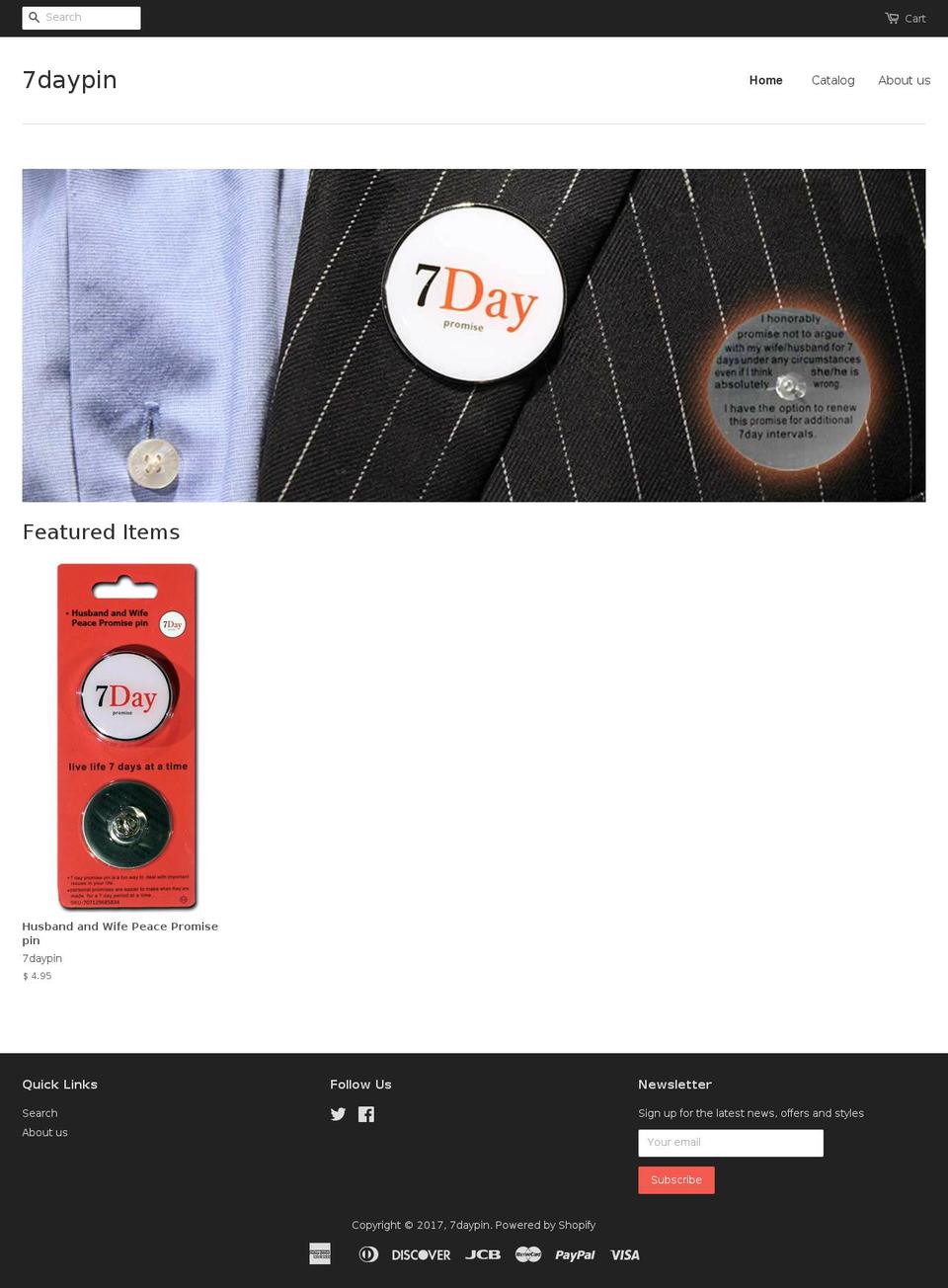 7daypin.com shopify website screenshot