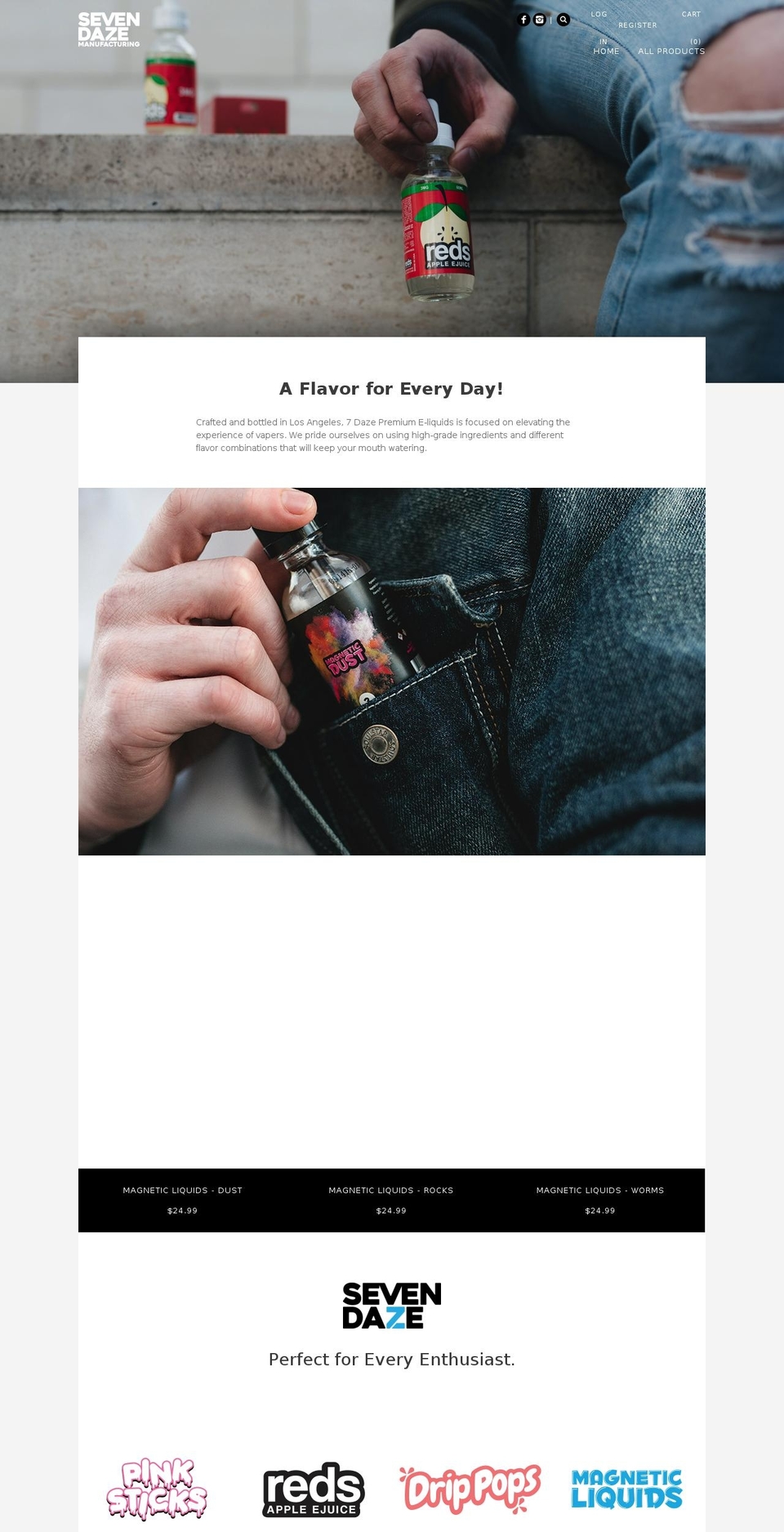 7daze.com shopify website screenshot