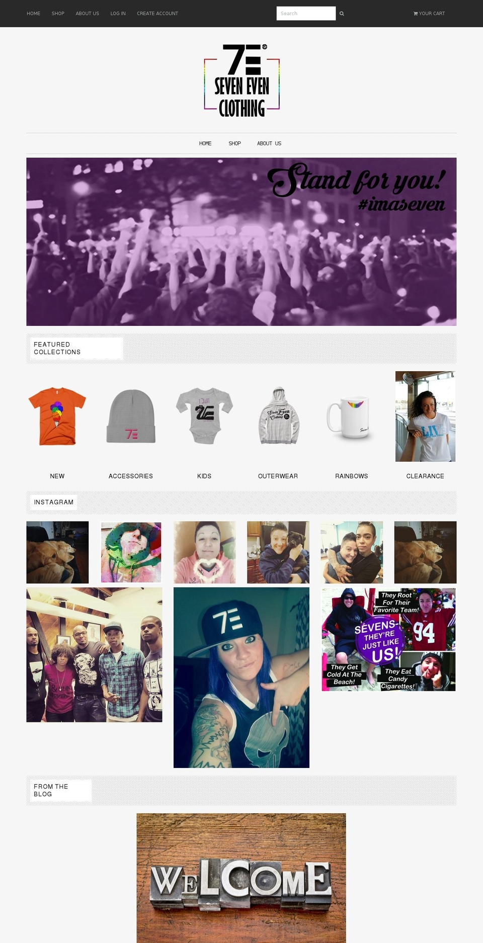 7evenclothing.com shopify website screenshot