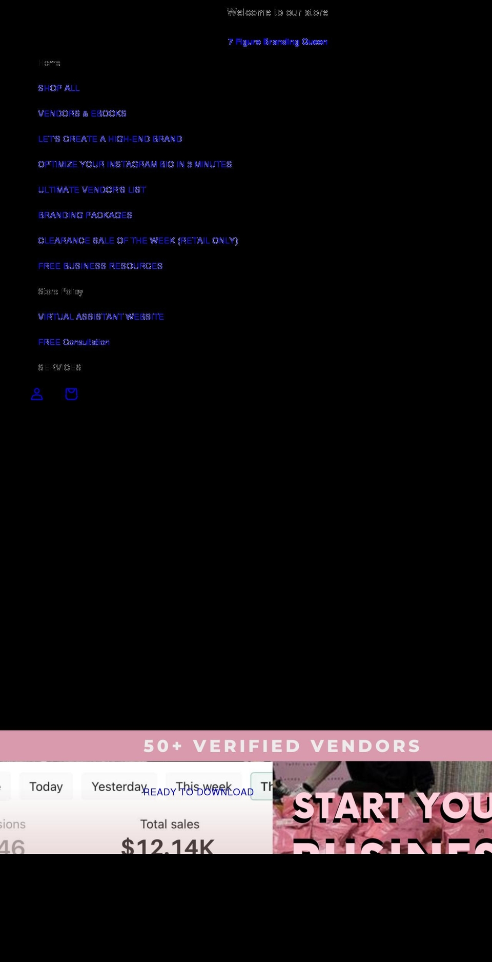 7figurebrandingqueen.com shopify website screenshot