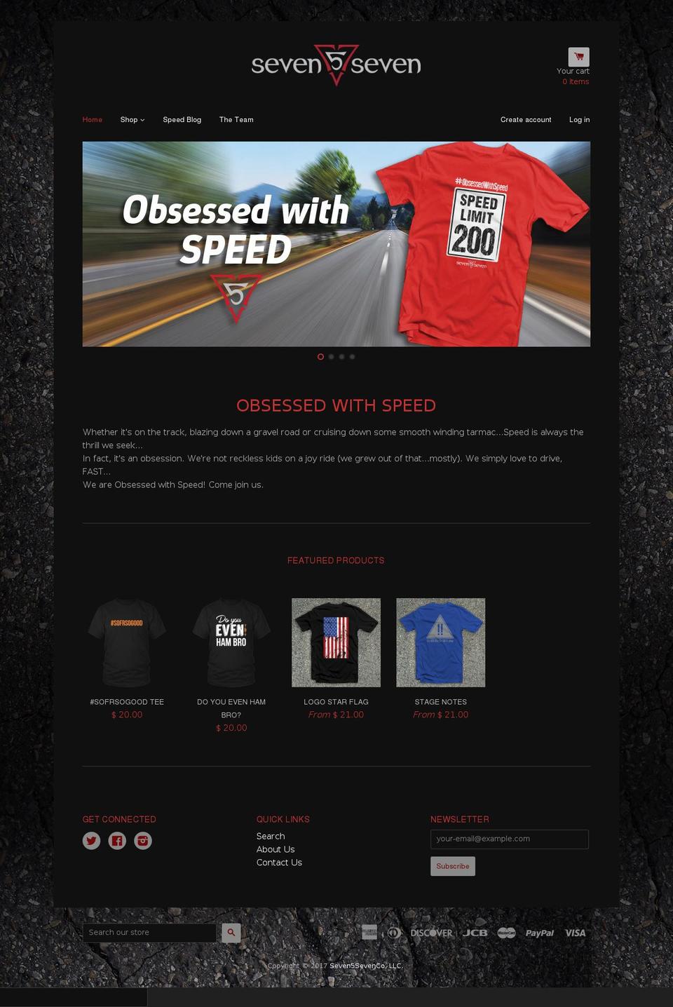 7five7co.com shopify website screenshot