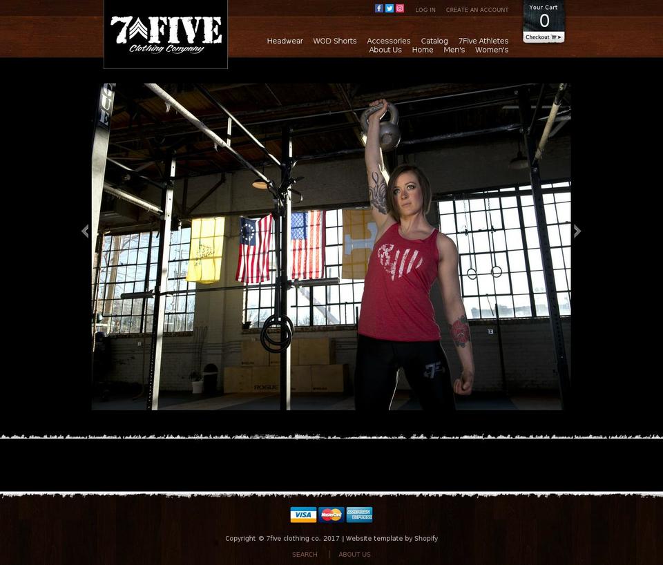 7fiveclothing.com shopify website screenshot