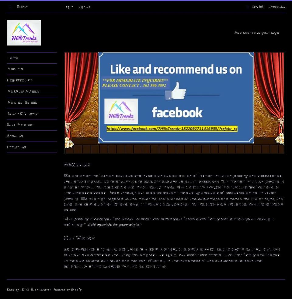 7hillstrendz.com — Shopify storefront screenshot
