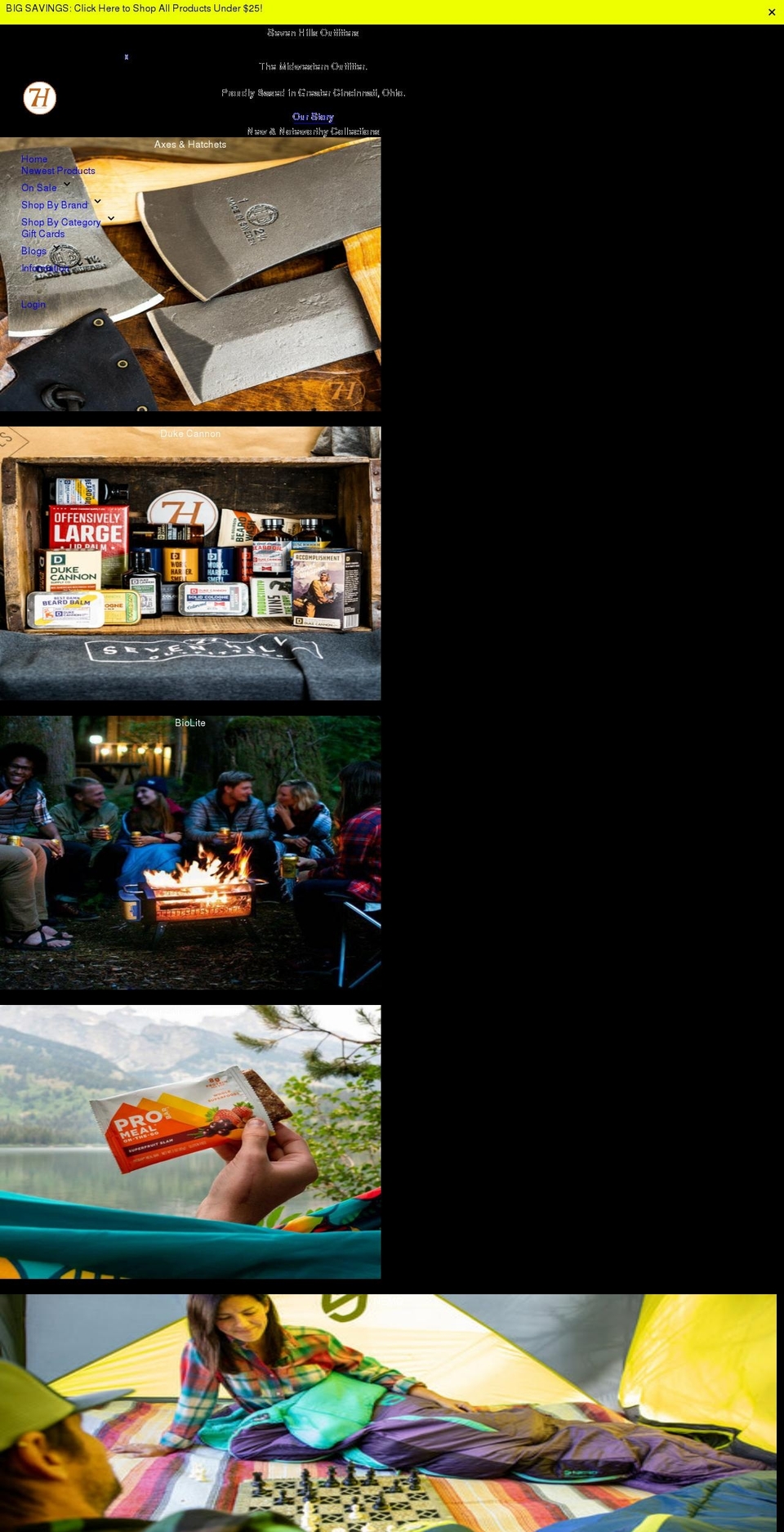 7houtfitters.com shopify website screenshot