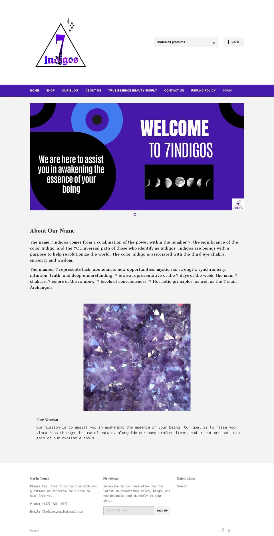 7indigos.com shopify website screenshot