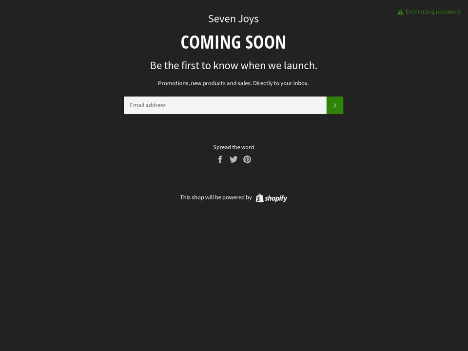 7joys.com — Shopify storefront screenshot