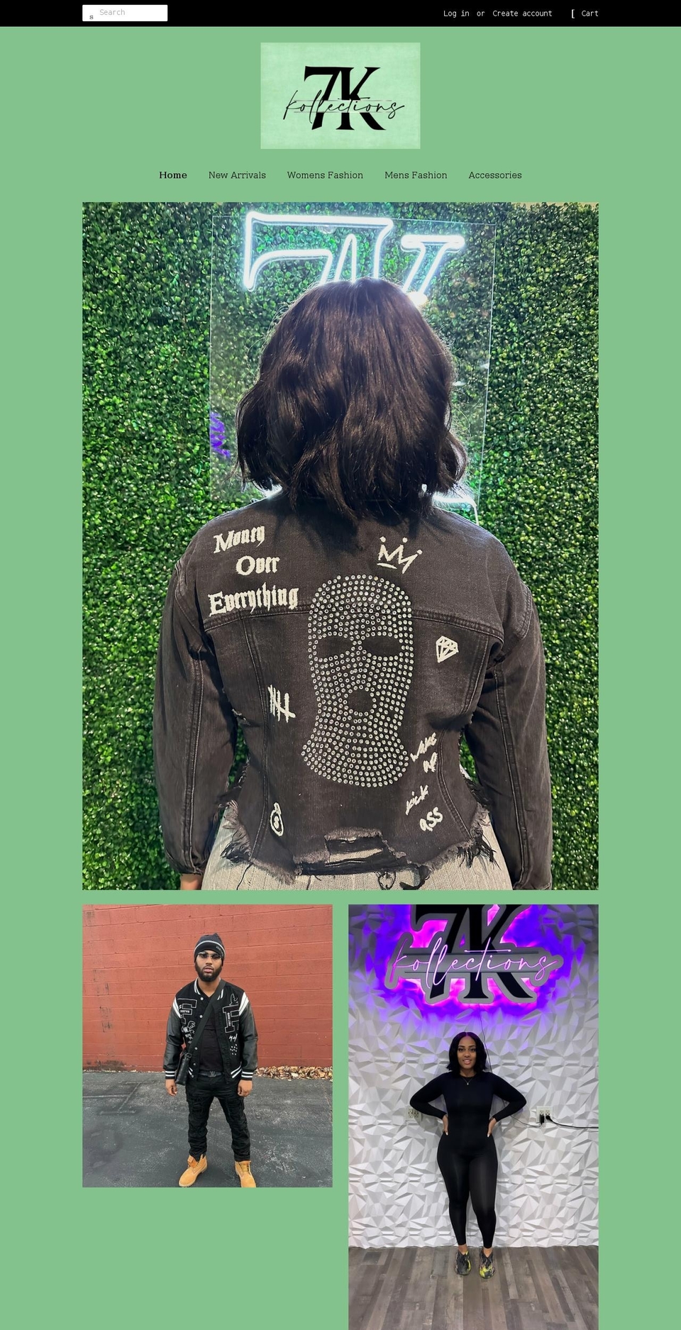 7kkollections.com shopify website screenshot