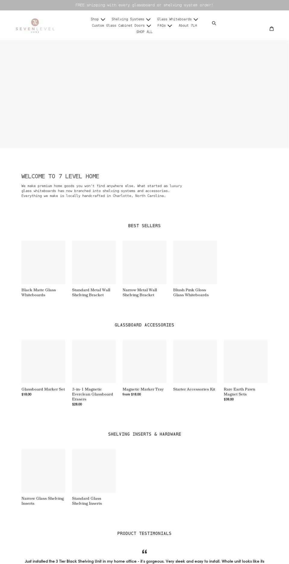 7levelhome.com shopify website screenshot