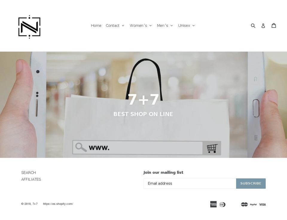 7mas7.com — Shopify storefront screenshot