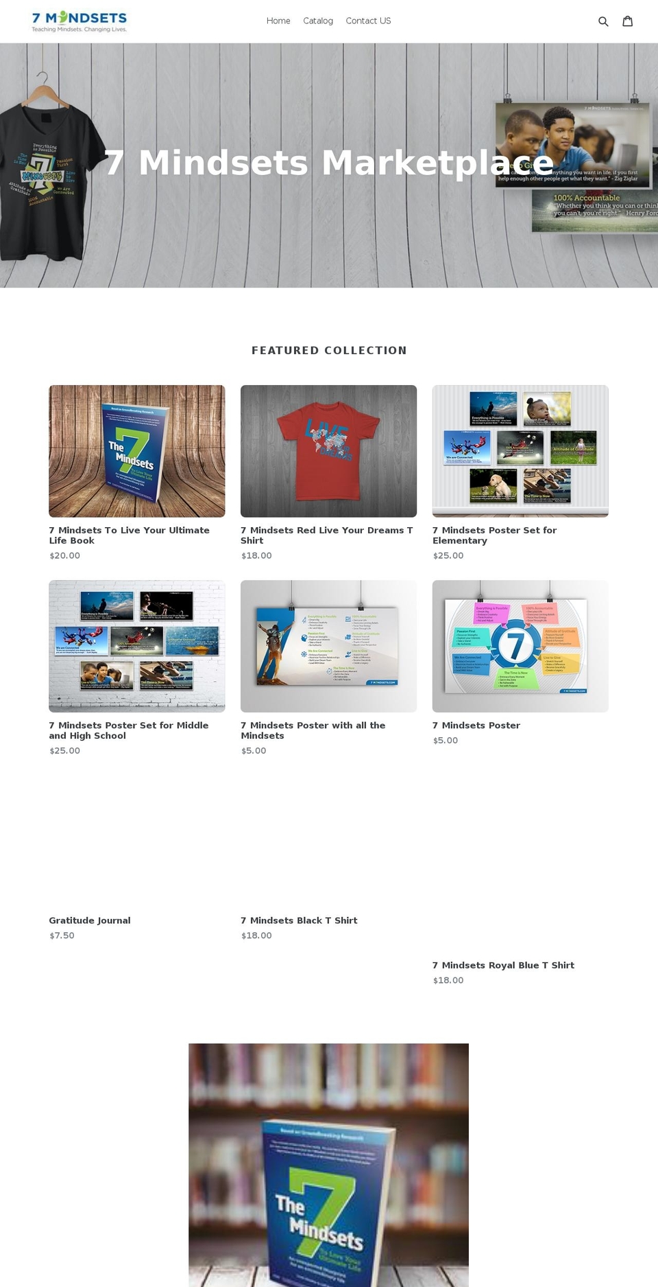 7mindsetsstore.com — Shopify storefront screenshot
