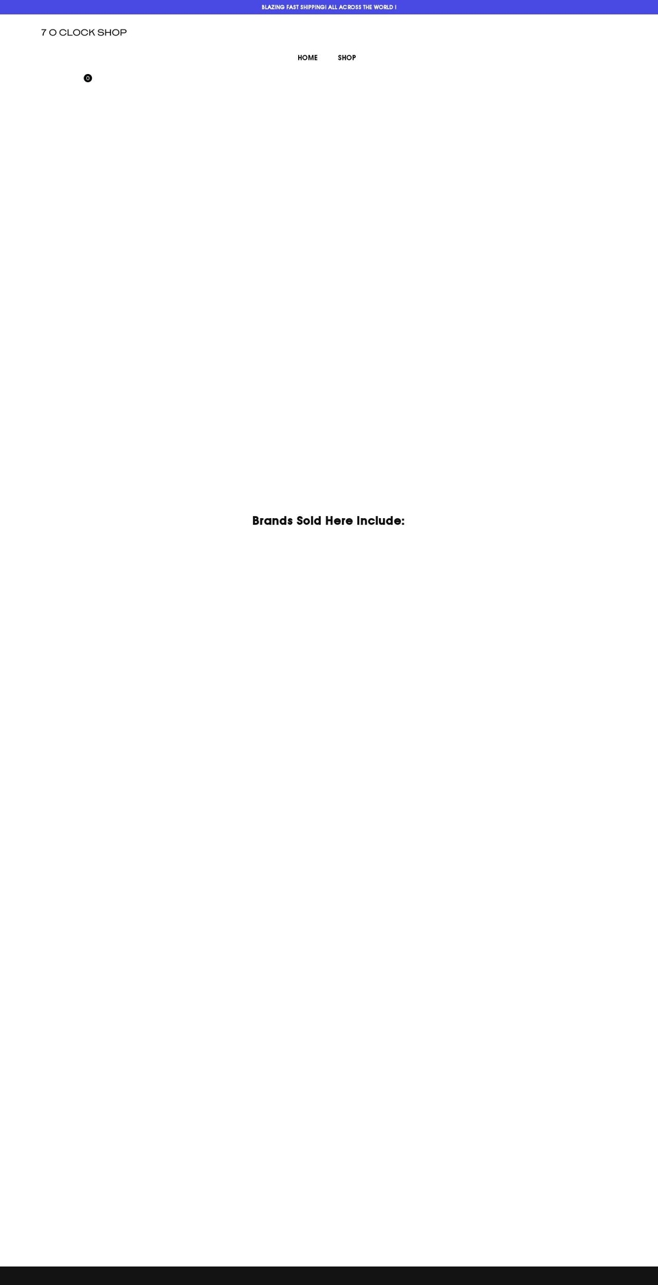 7oclockshop.com shopify website screenshot