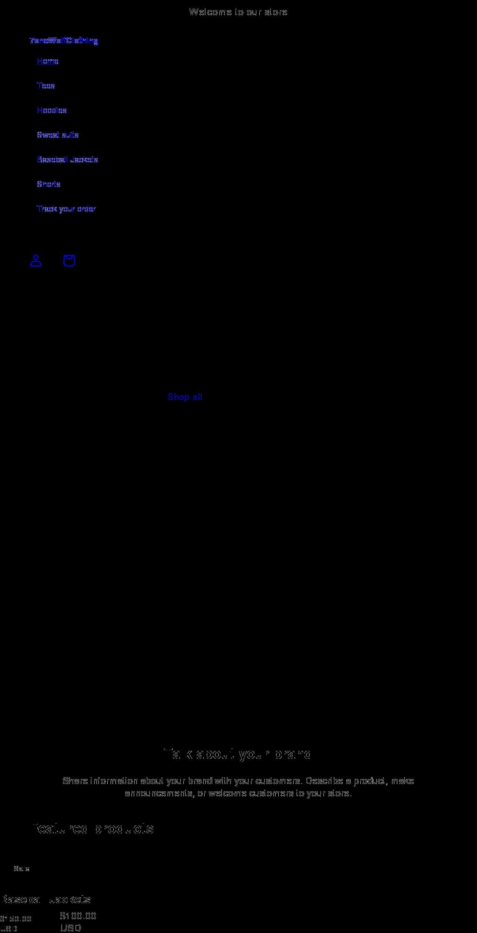 7onewolfclothing.com shopify website screenshot