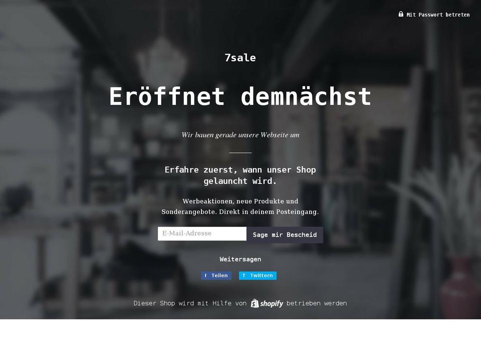 7sale.de shopify website screenshot