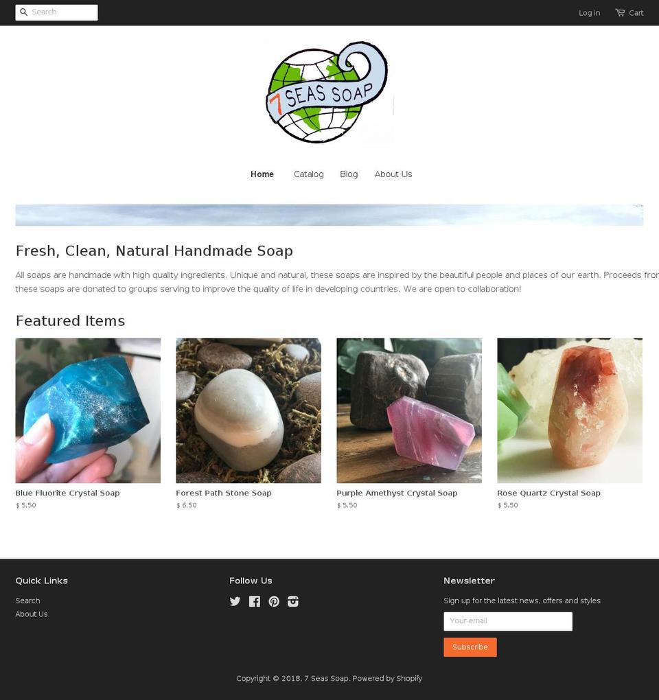 7seassoap.com — Shopify storefront screenshot