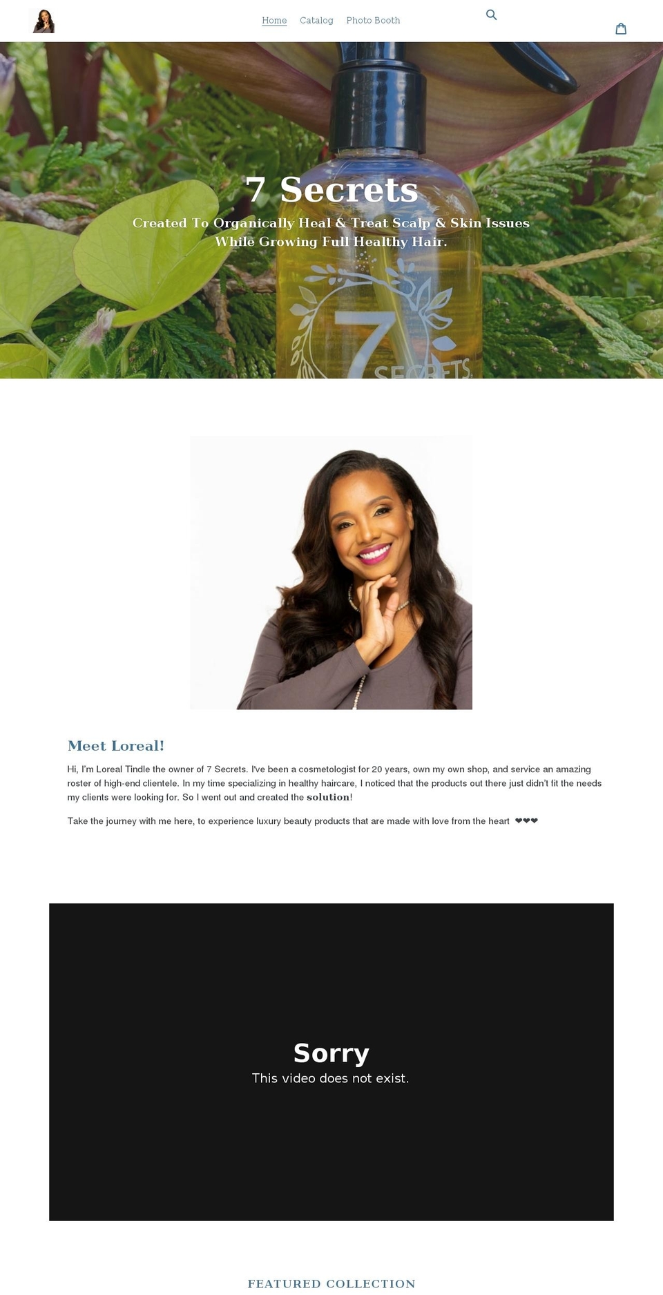 7secretsorganic.com shopify website screenshot