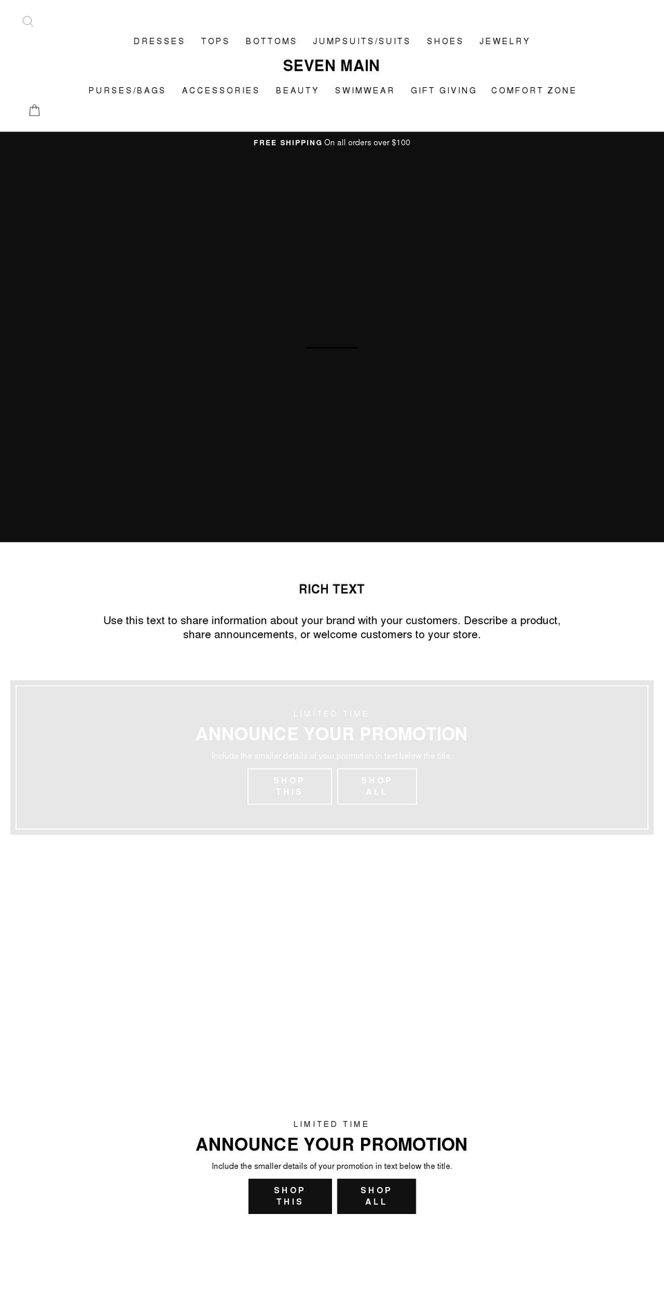 7sevenn.com shopify website screenshot