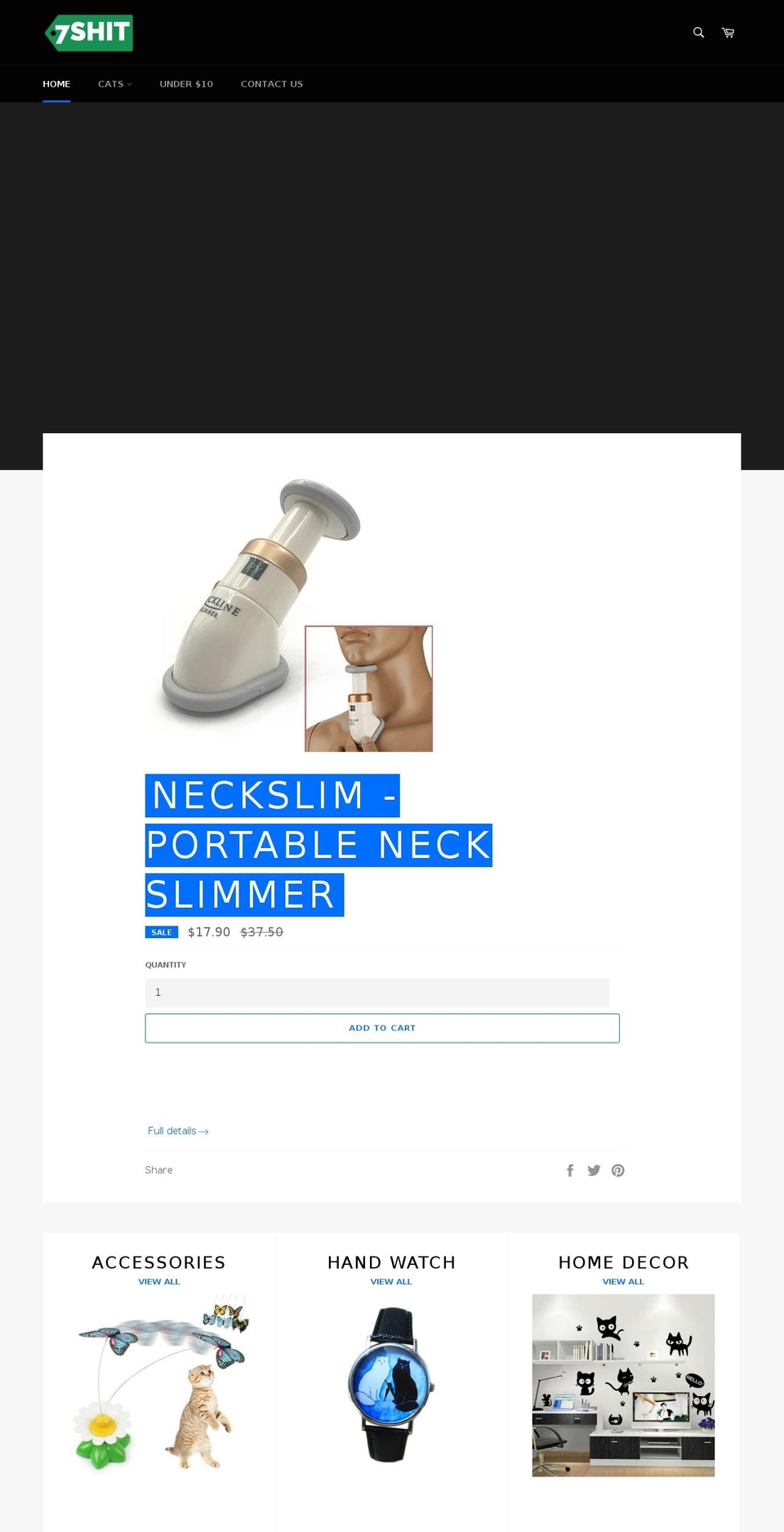 7shit.com shopify website screenshot