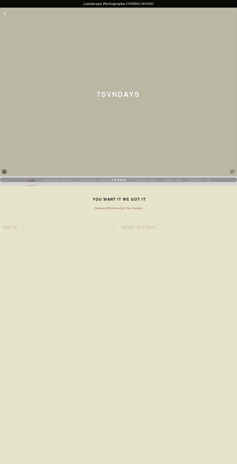 7svndays.com shopify website screenshot