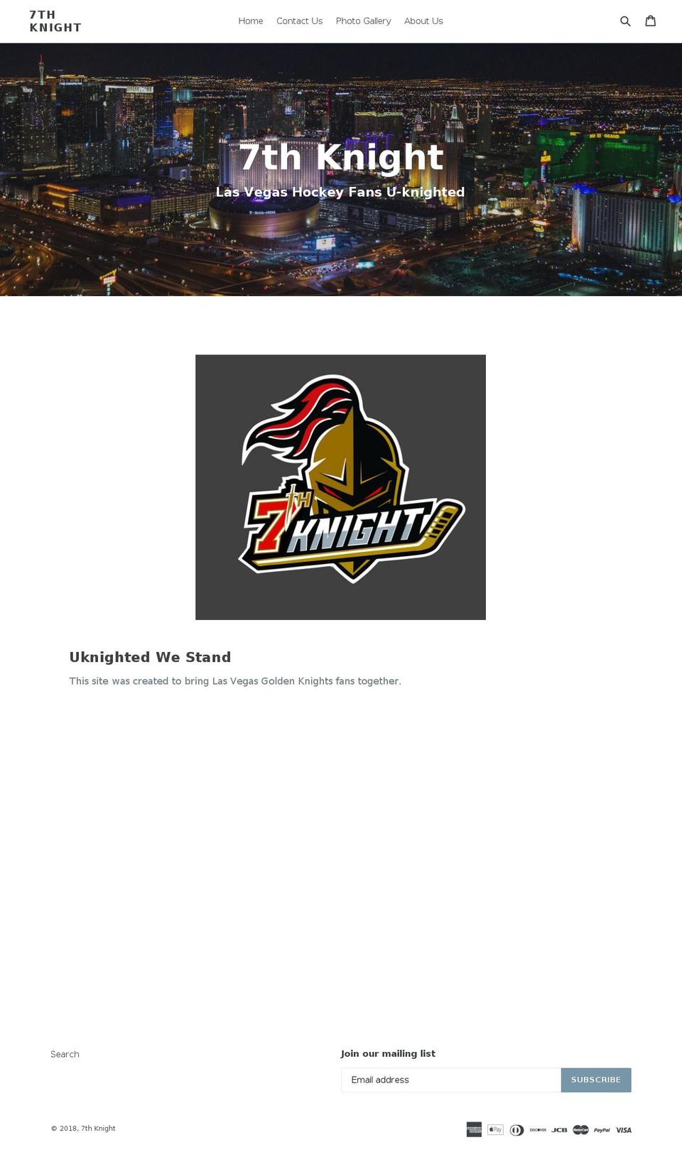 7thknight.com — Shopify storefront screenshot