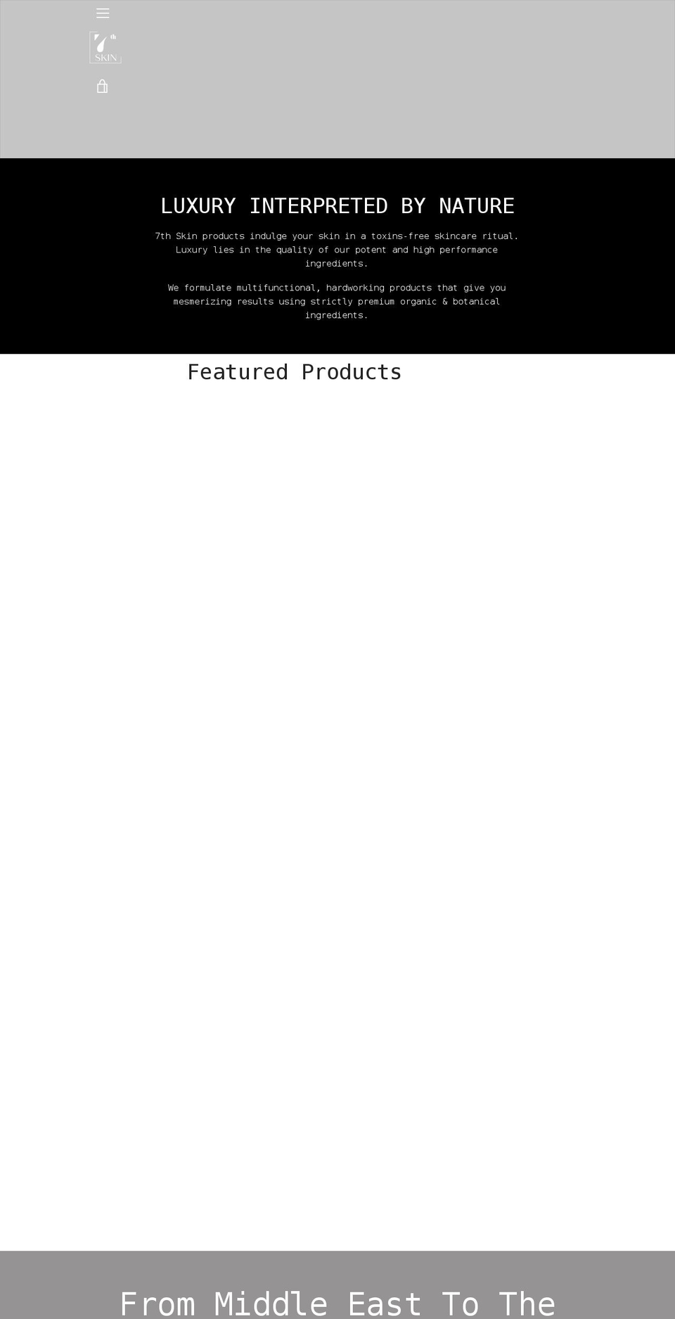 7thskin.com shopify website screenshot