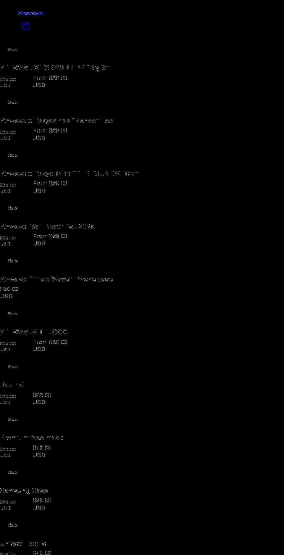 7thwaveart.com shopify website screenshot