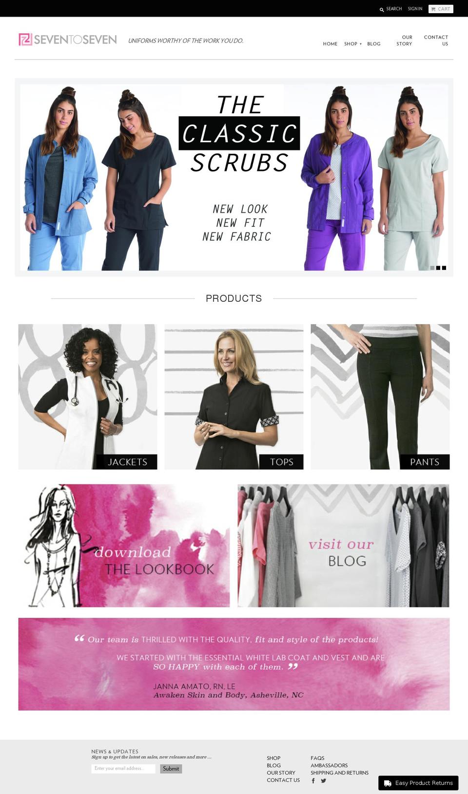 7to7.com shopify website screenshot