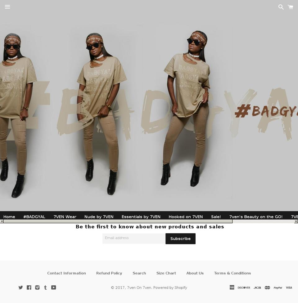7venon7ven.com shopify website screenshot