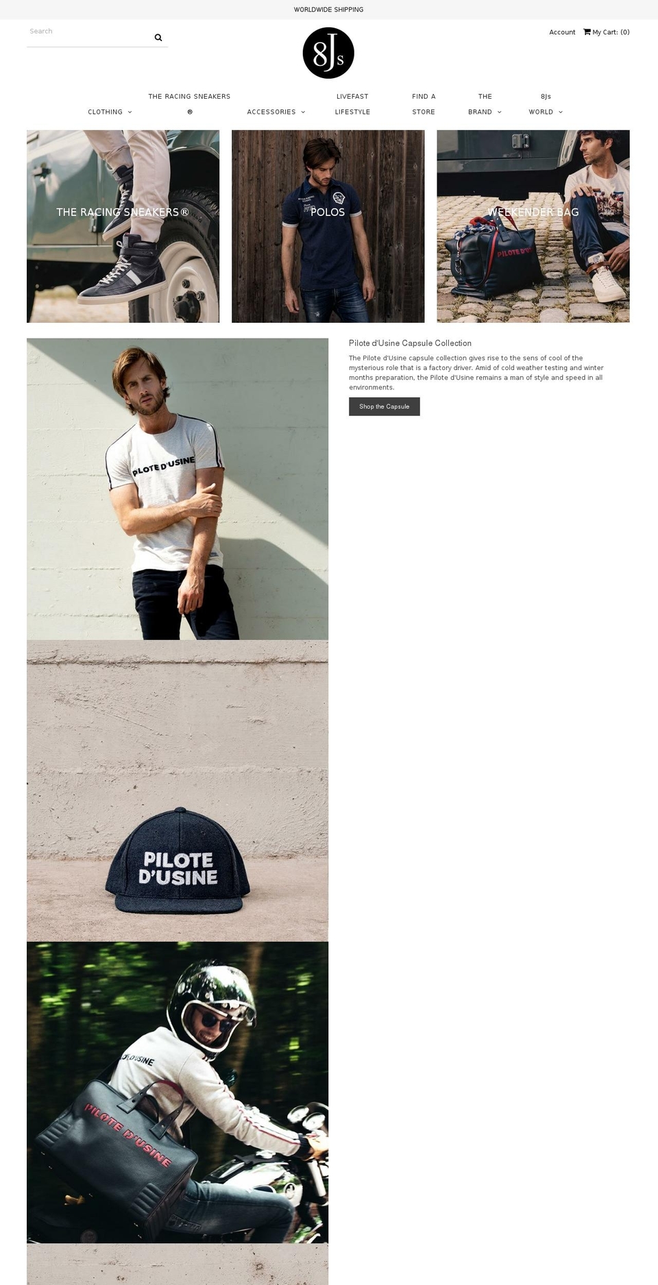 8-js.com shopify website screenshot