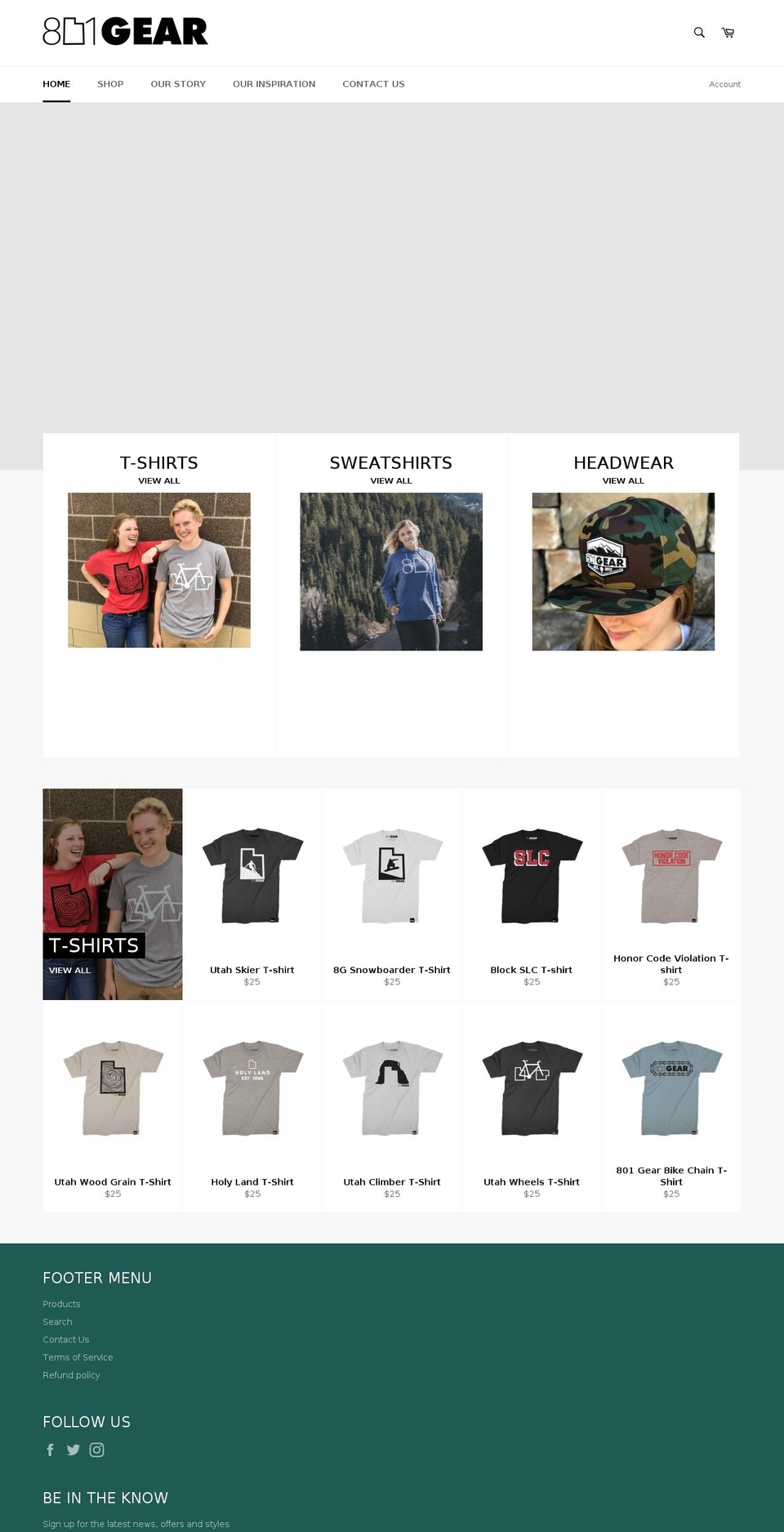 801gear.com — Shopify storefront screenshot