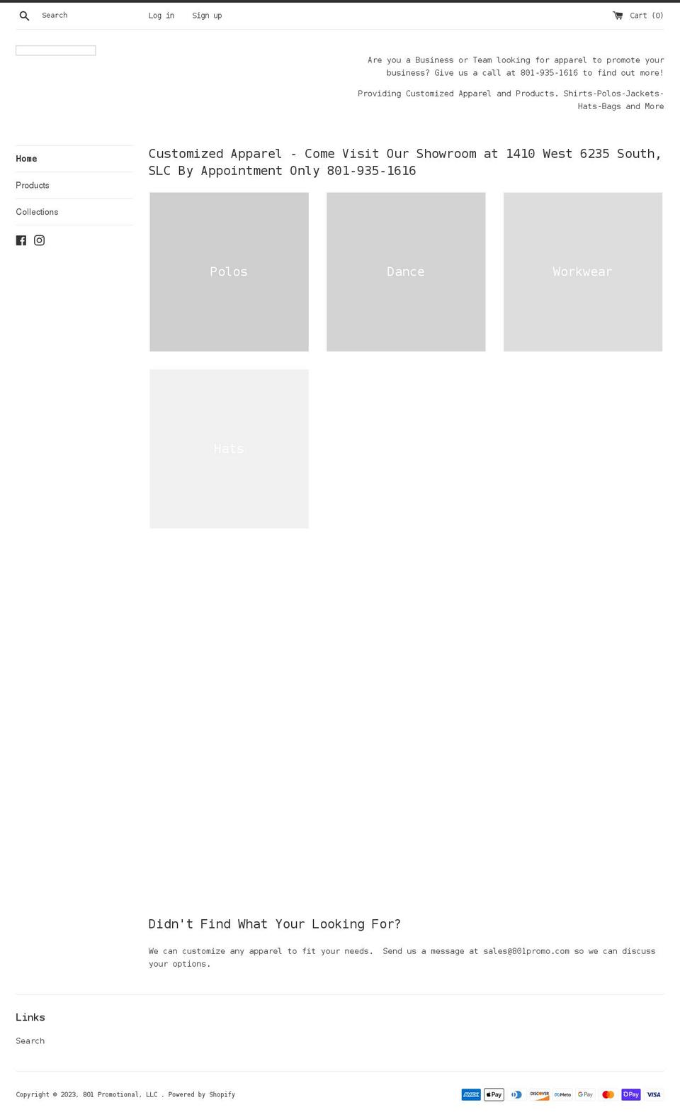 801promo.com shopify website screenshot